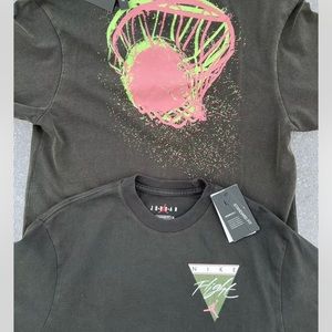 New $5o Relaxed Fit Jordan Flight Faded Black T S M XL